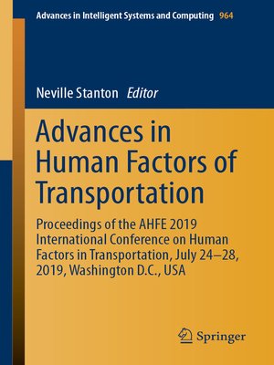 cover image of Advances in Human Factors of Transportation